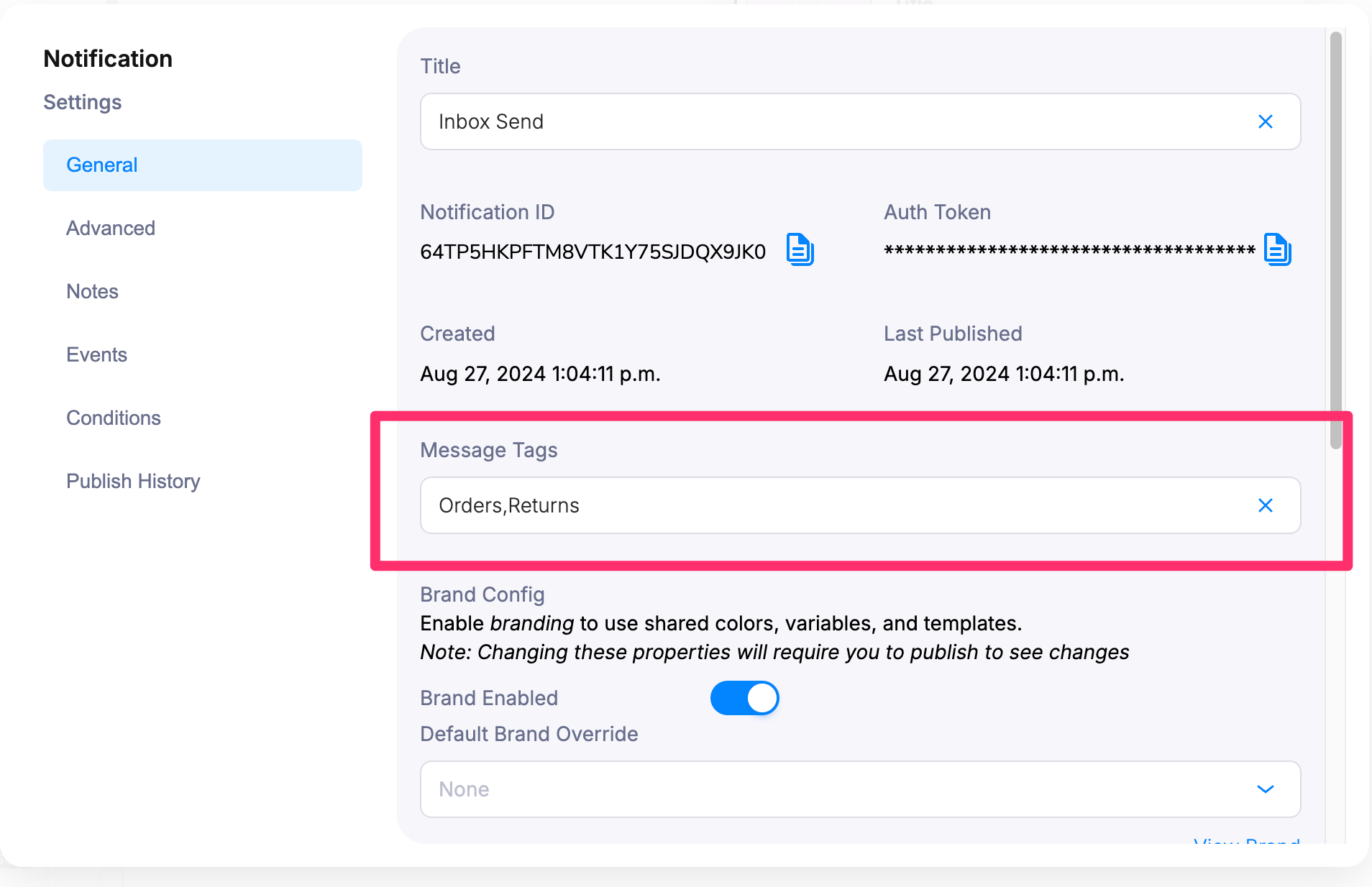Template Settings Message Tags Image