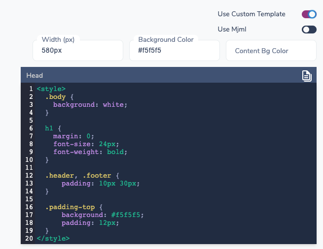 Custom Template View
