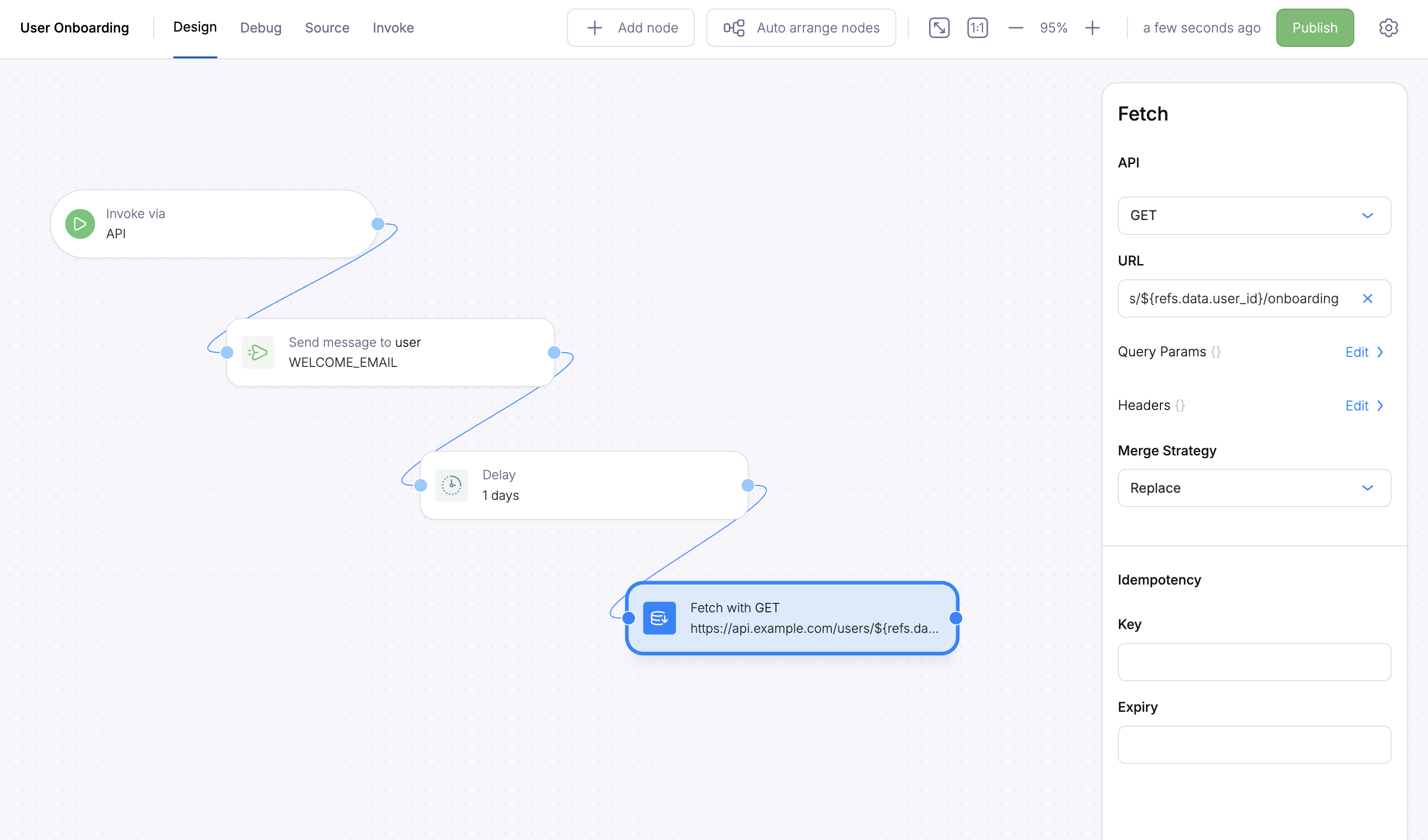 Fetch Data node configuration