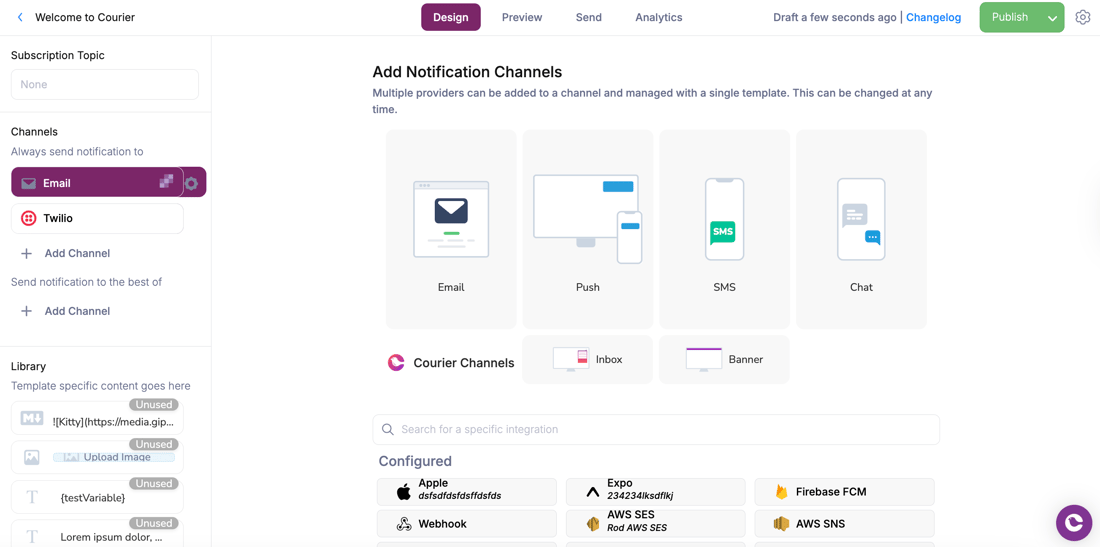 Sendmessage Throw Channel How To Send Your First Message - Courier