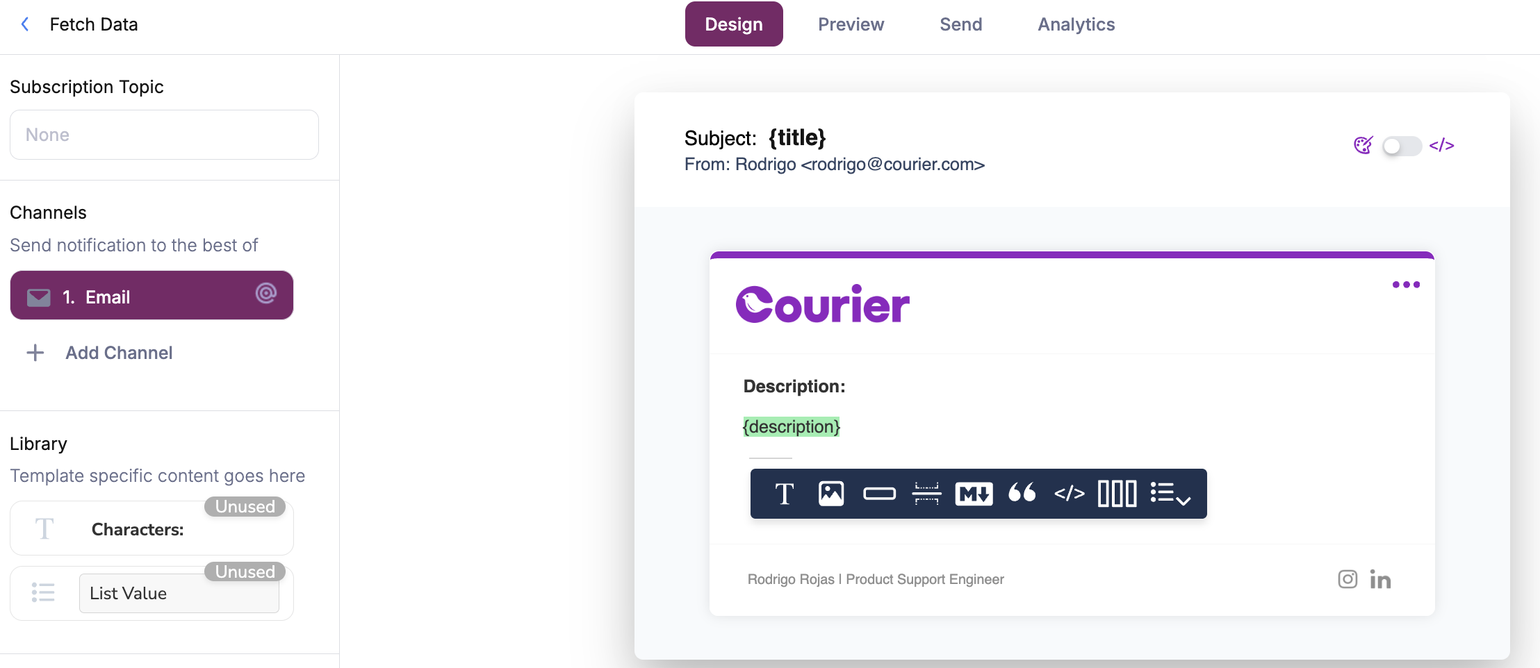 Notification Referencing Data