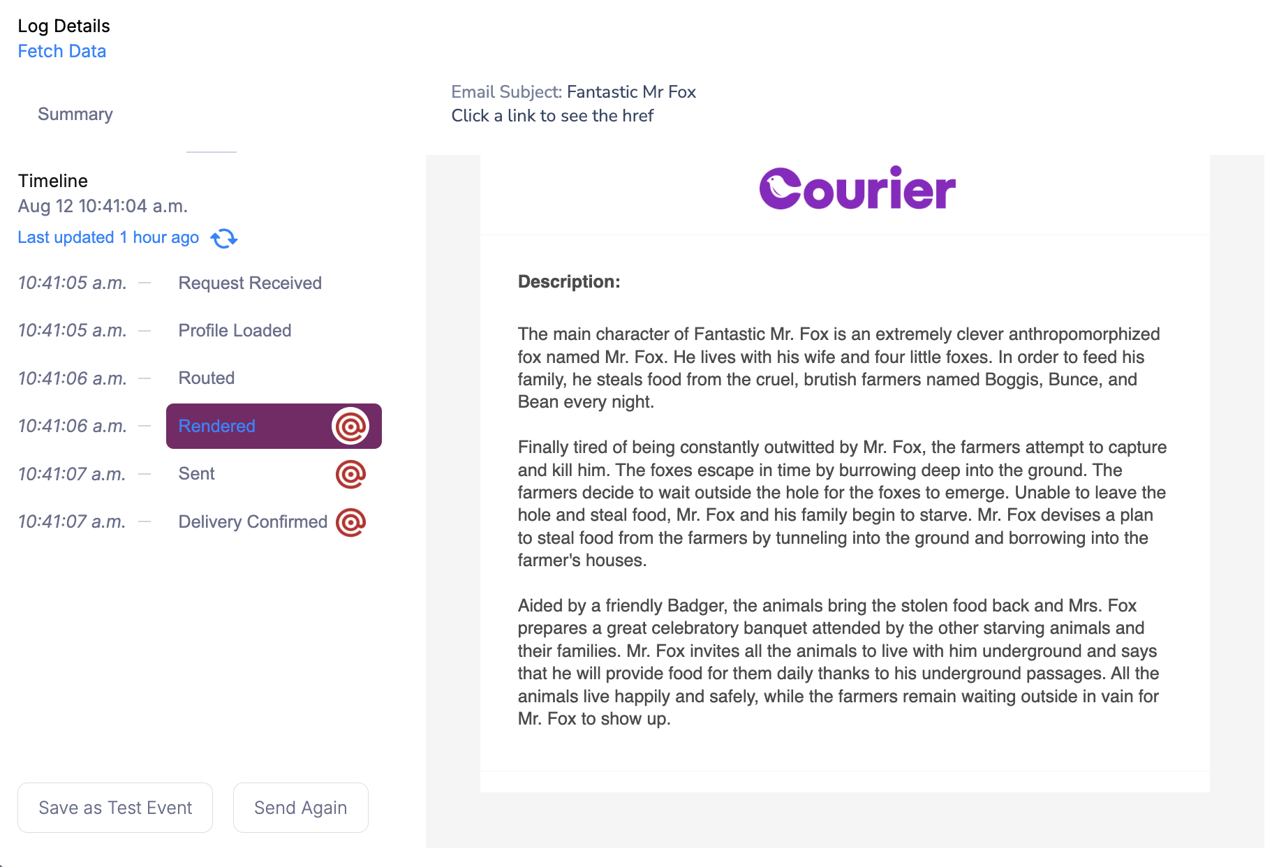 Template Rendering Fetched Data