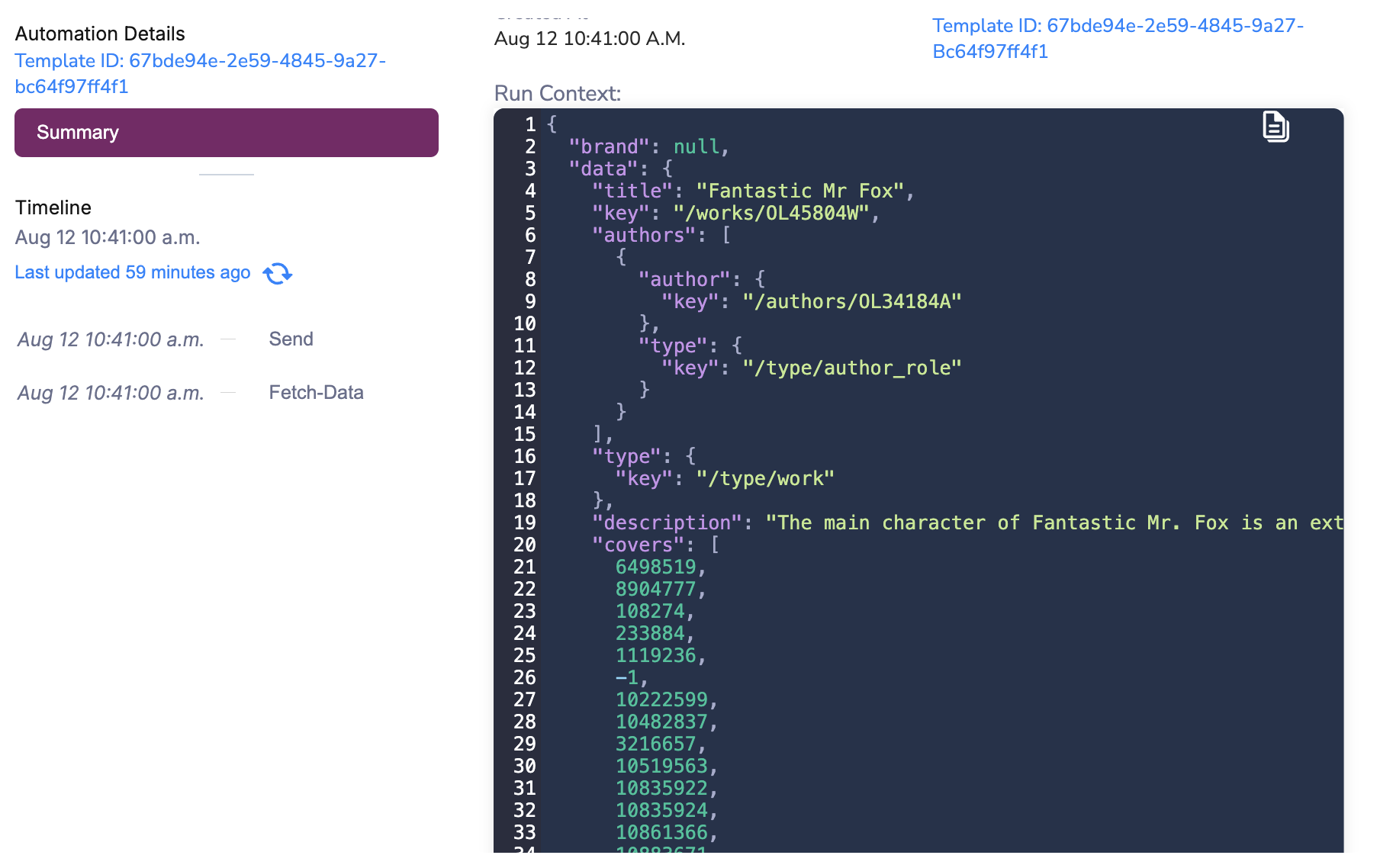 Notification Referencing Data