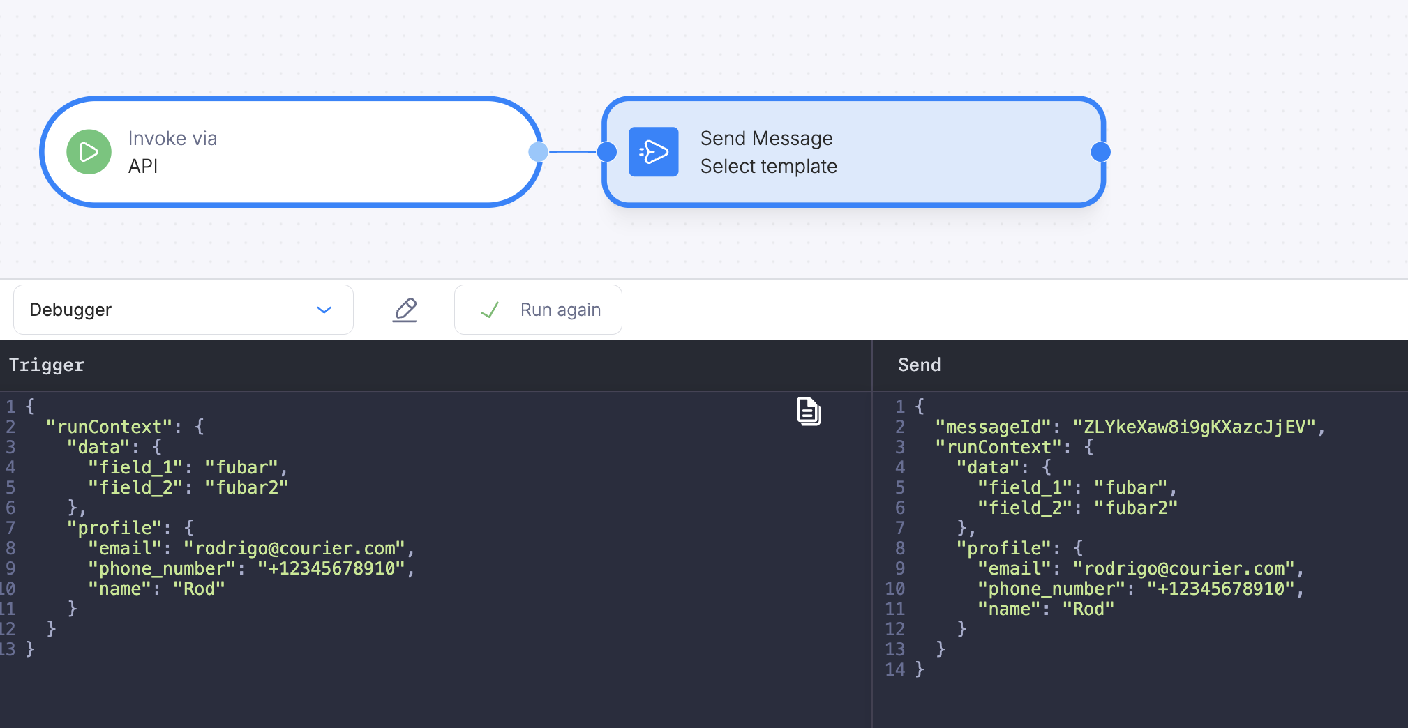 Data Passed to Each Node