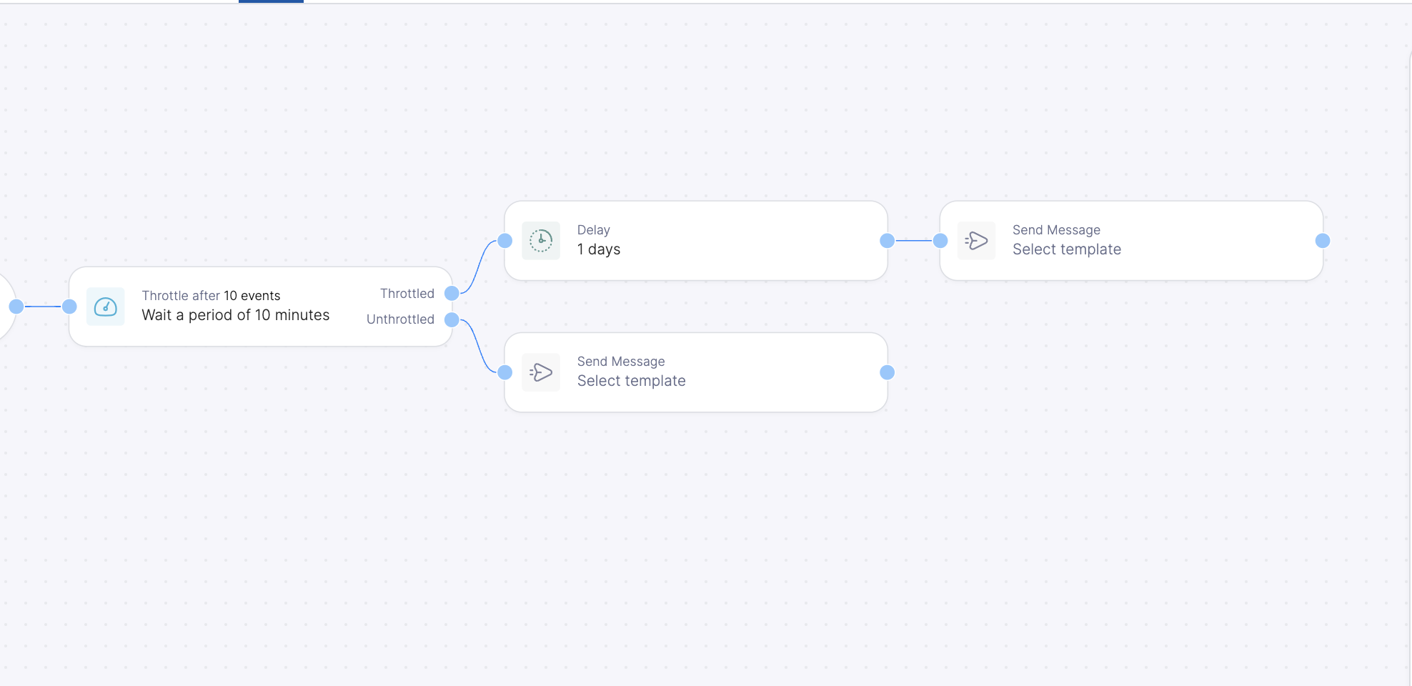 Creating throttle step