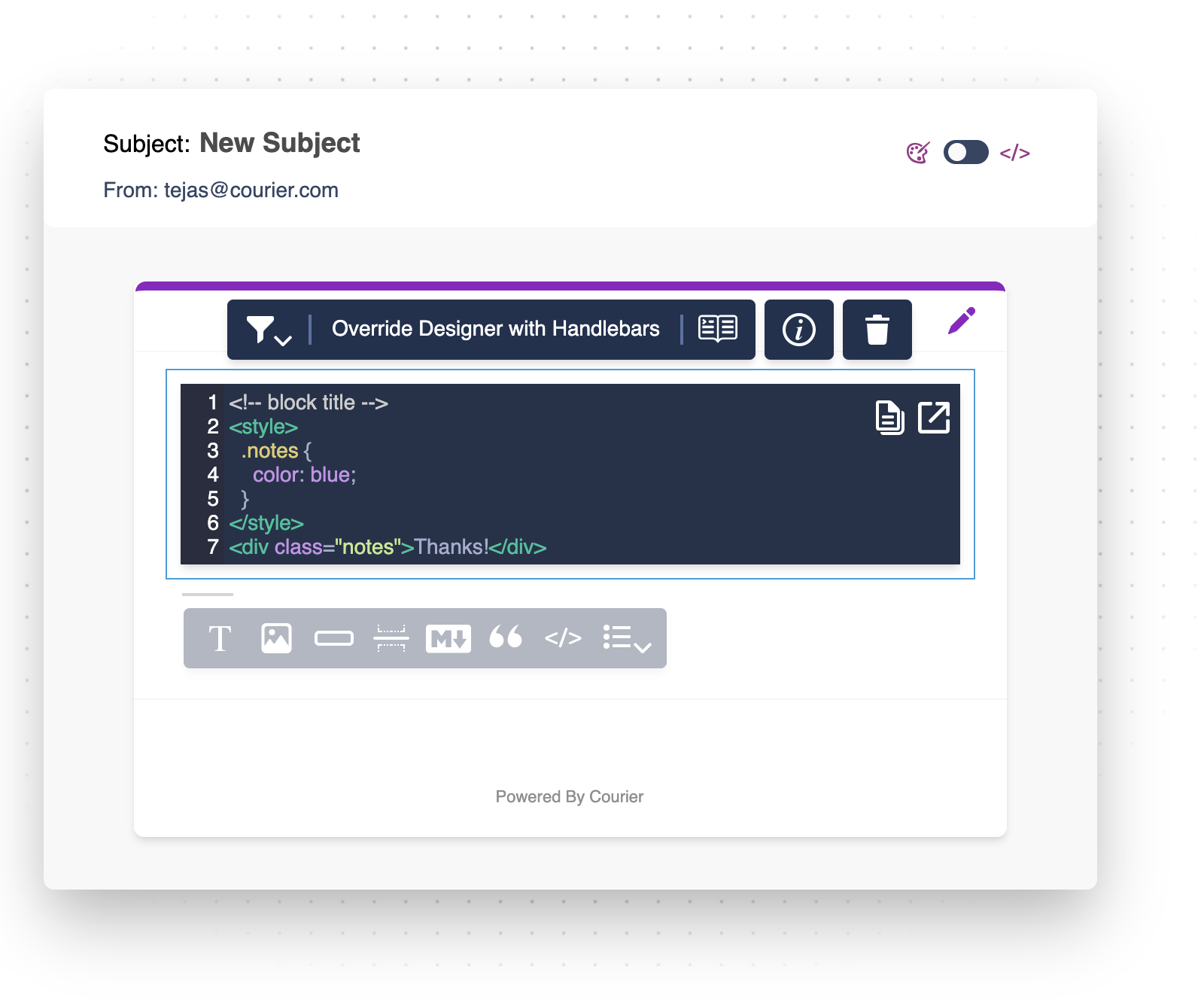 Template Block Example