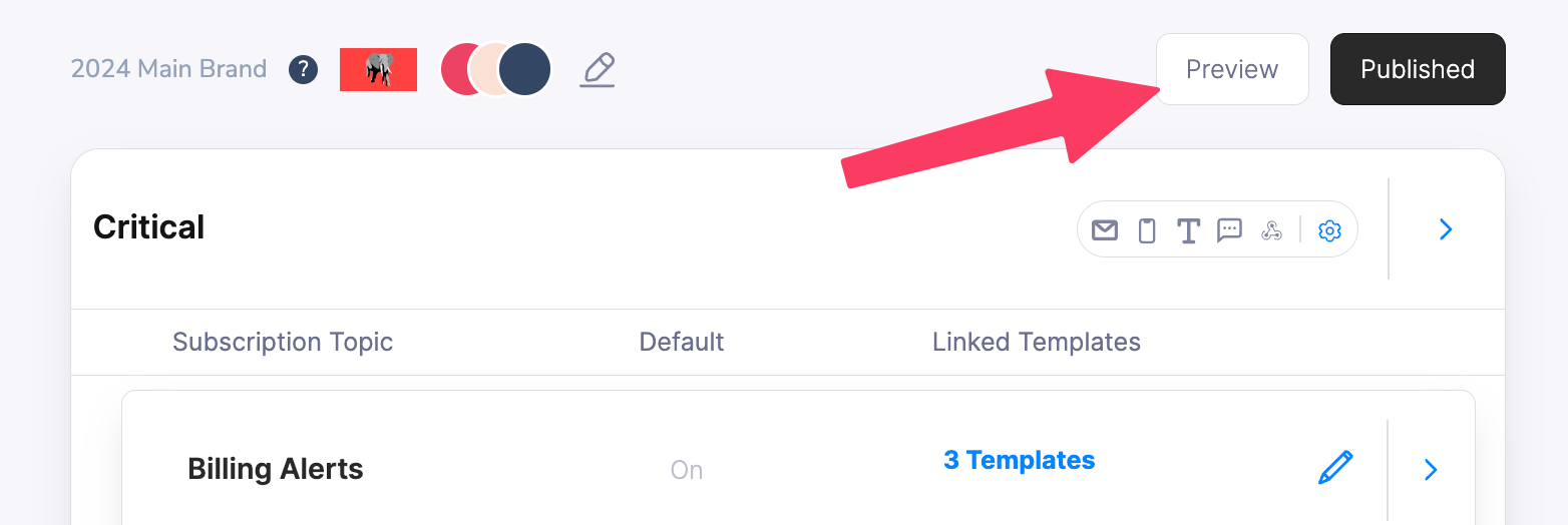 Preference Center Preview
