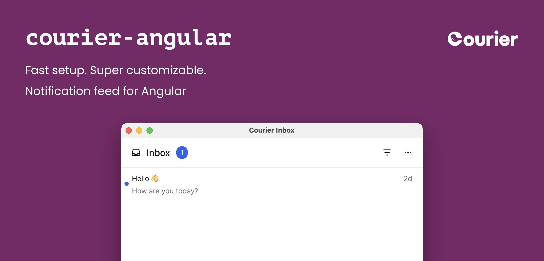 Courier Angular Inbox