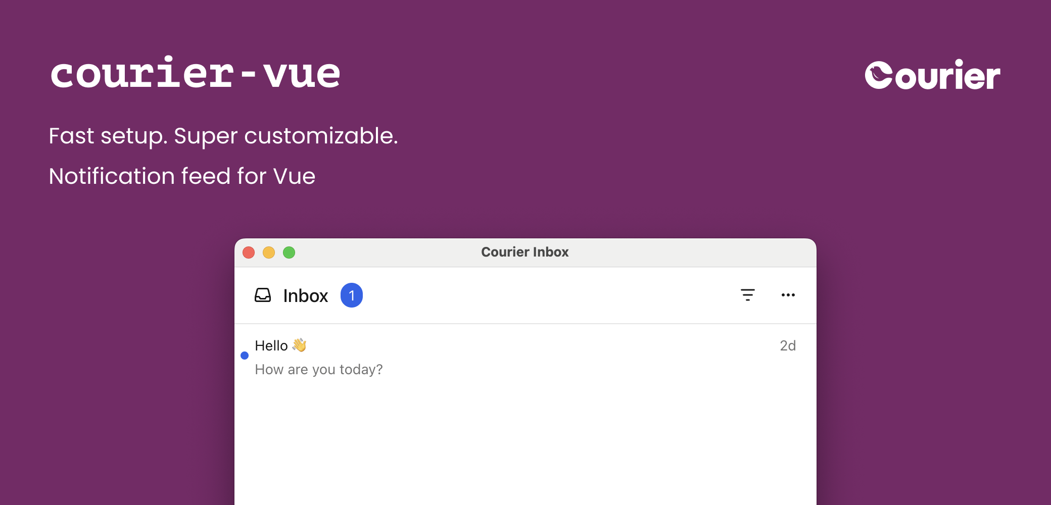 Courier Vue Inbox