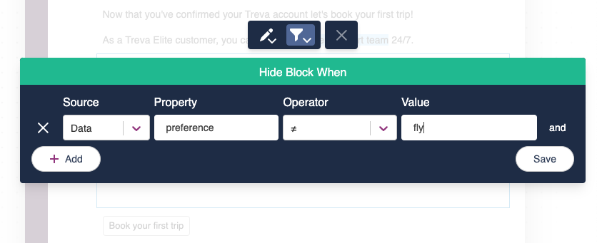 Configuring Image Block conditions