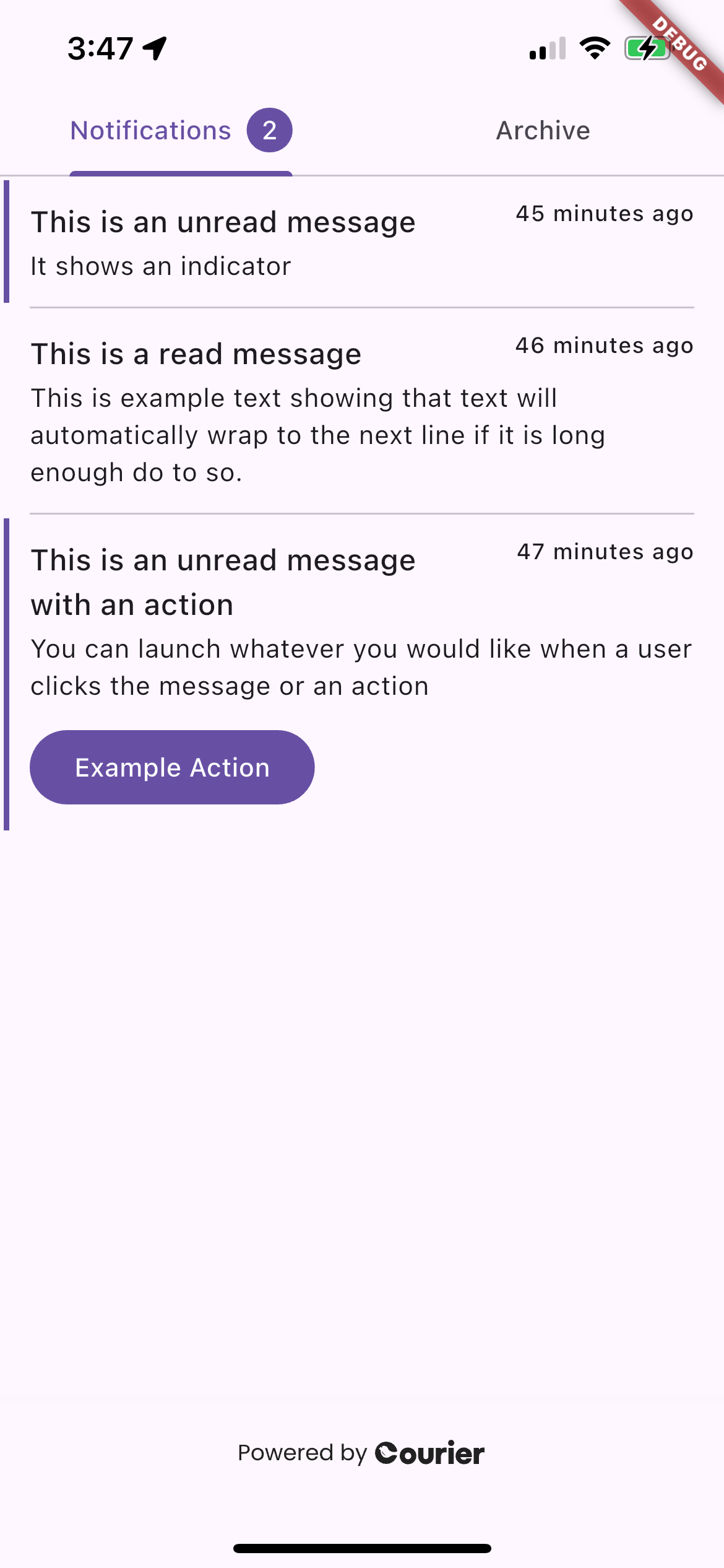 Default Inbox on iOS