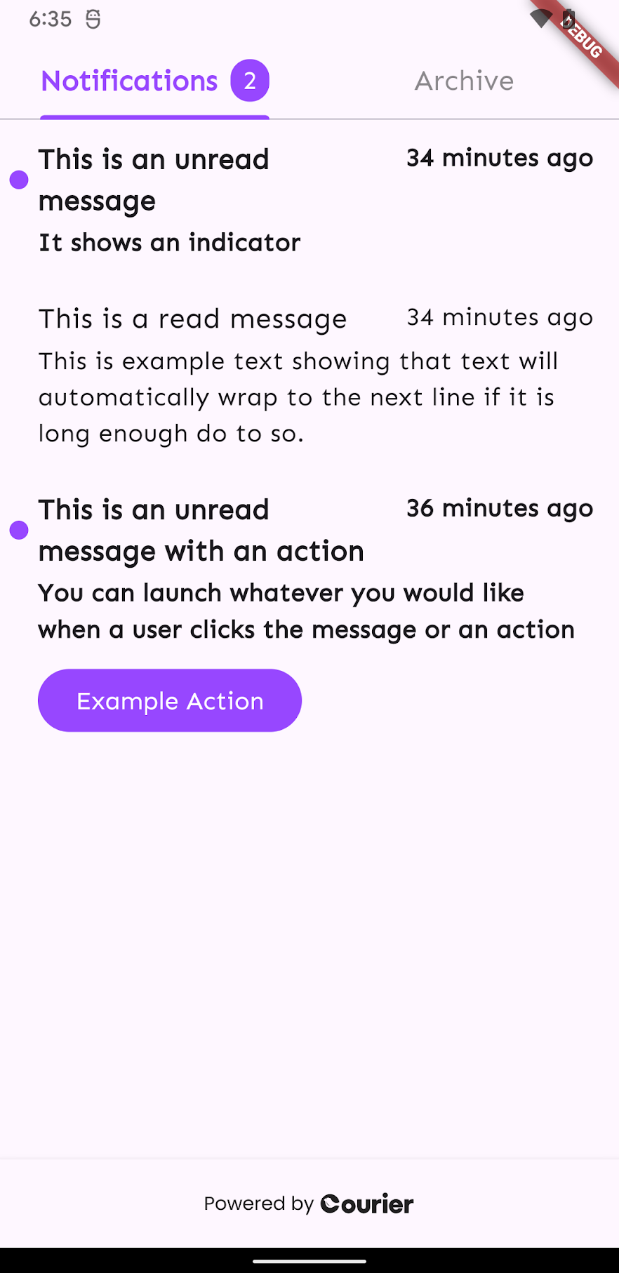 Styled Inbox on Android
