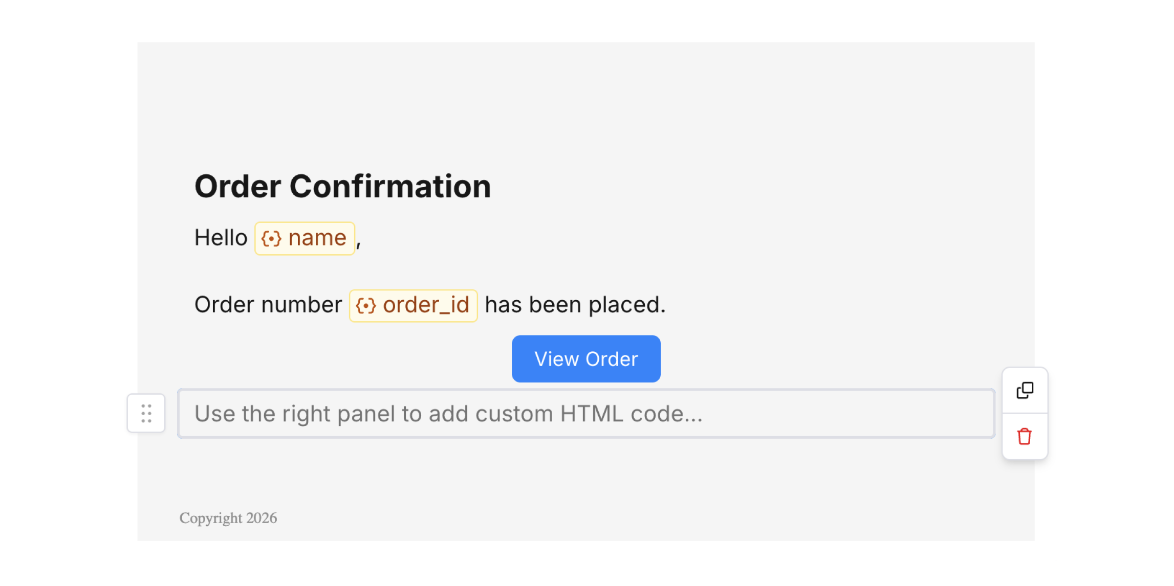 HTML block in Design Studio