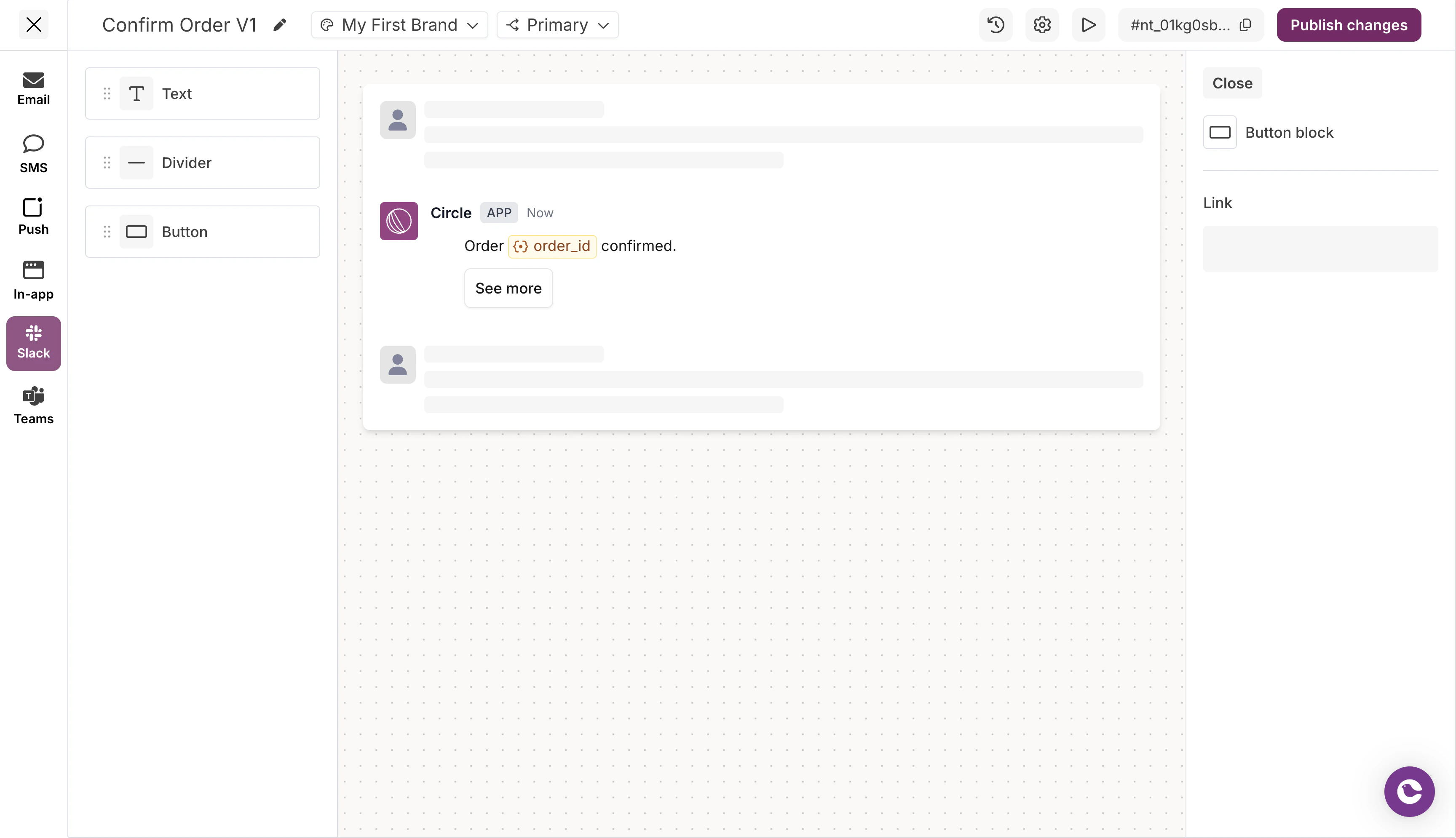 Slack channel editor