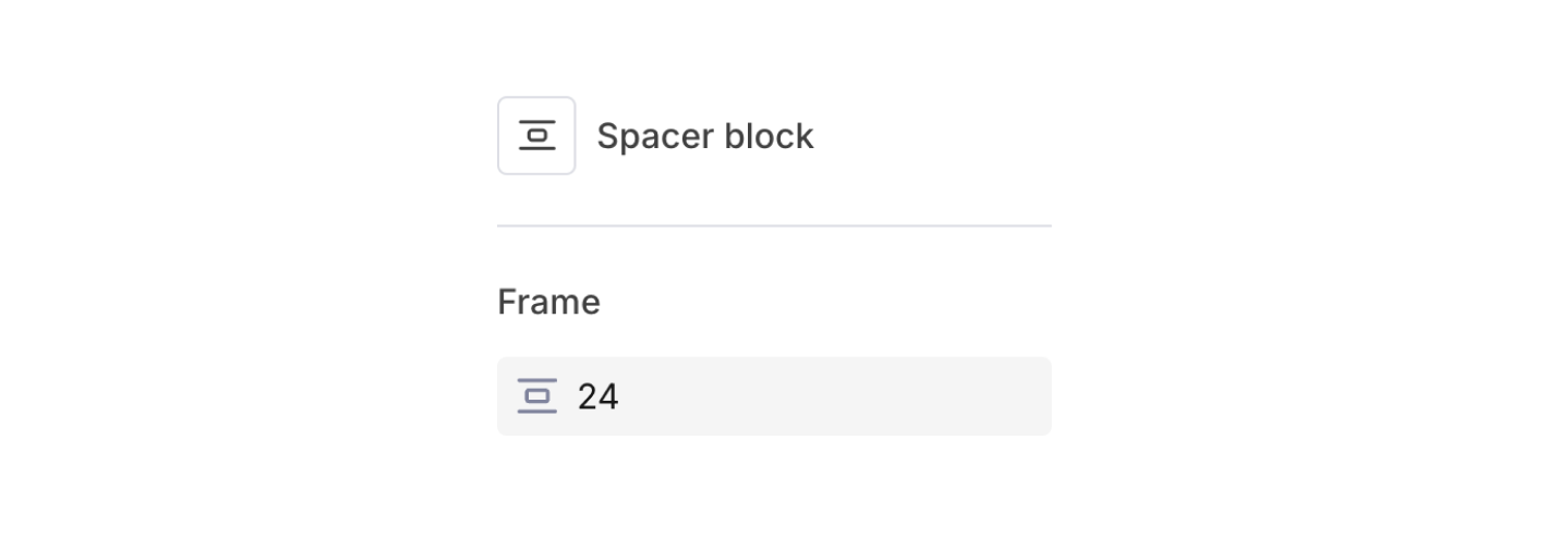 Spacer settings in Design Studio