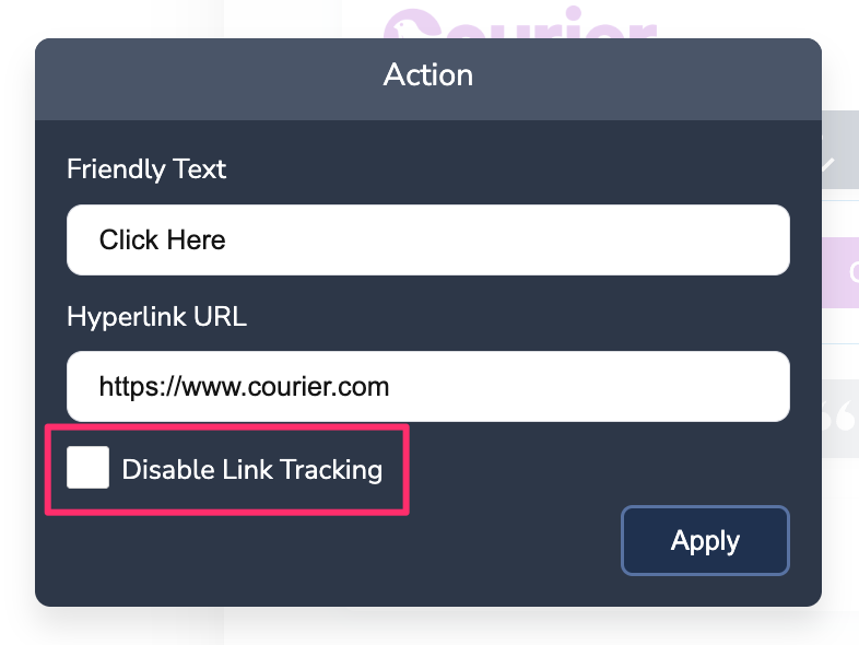 Action Block Settings