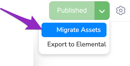Click the 'Copy Assets' Button to be Prompted by a Confirmation Modal