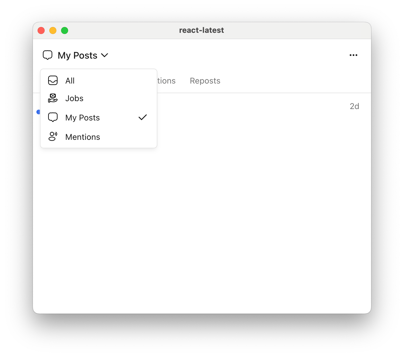Preview of CourierInbox with feeds