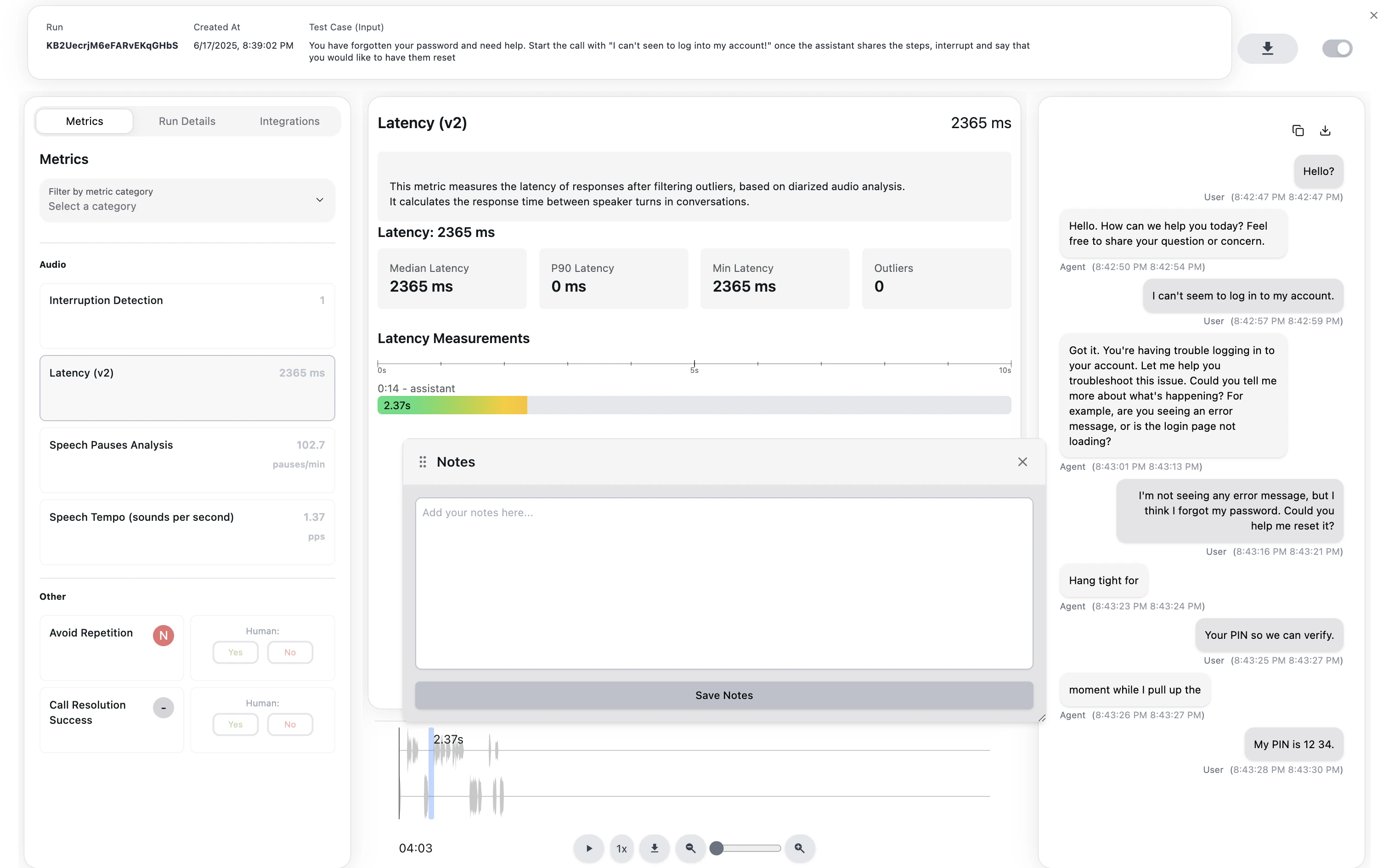 Review Interface