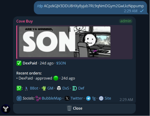 DexPaid Check