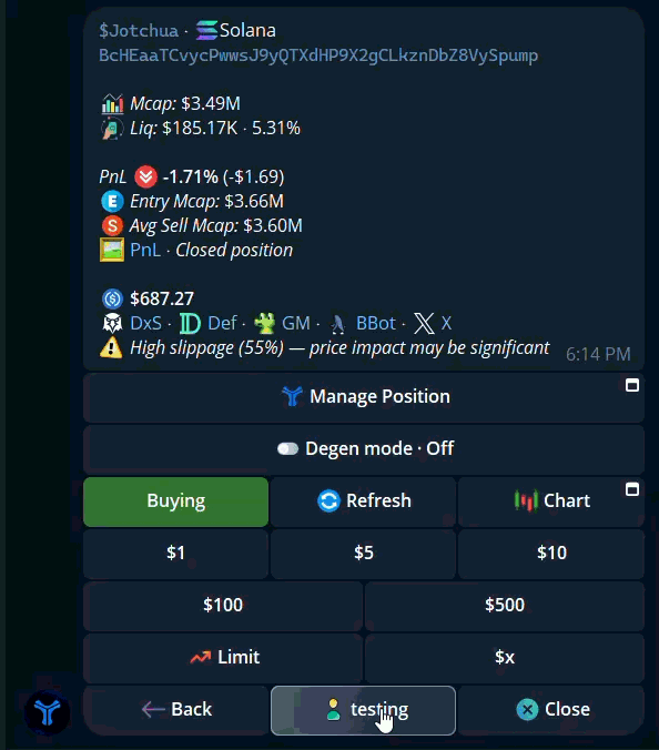 Selecting accounts for multi-wallet trading