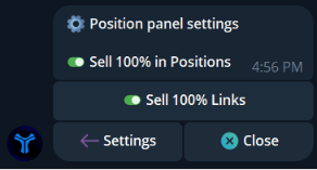Position panel settings