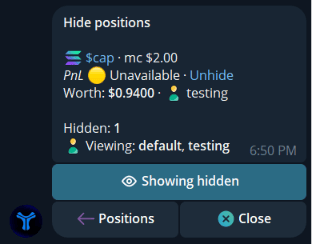 Showing hidden positions