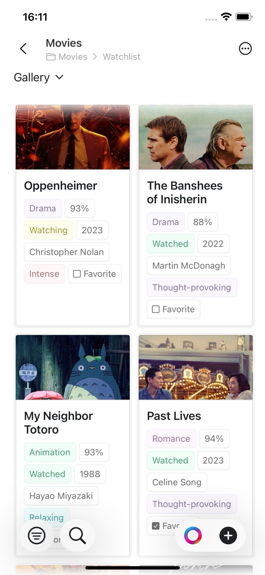 Gallery View in fullscreen on iPhone