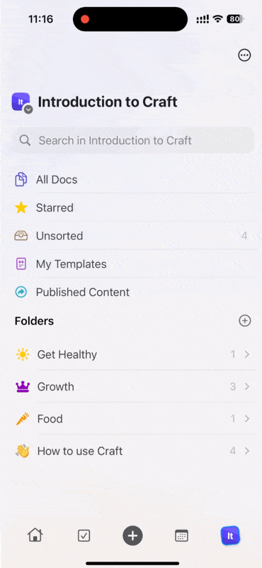 Creating a new document on iOS