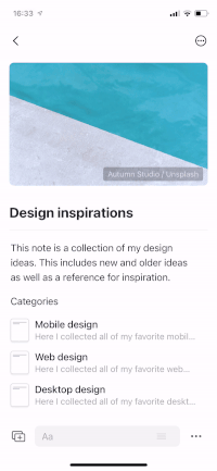 Swipe left or right to select a block