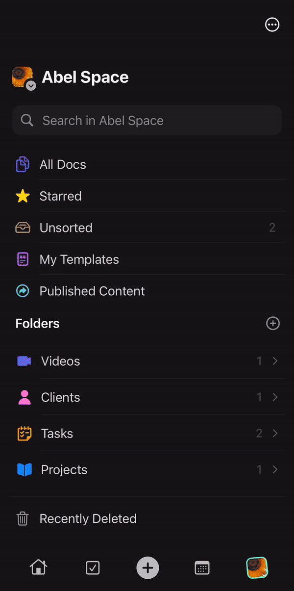 Writing a short phrase creates a document with that title