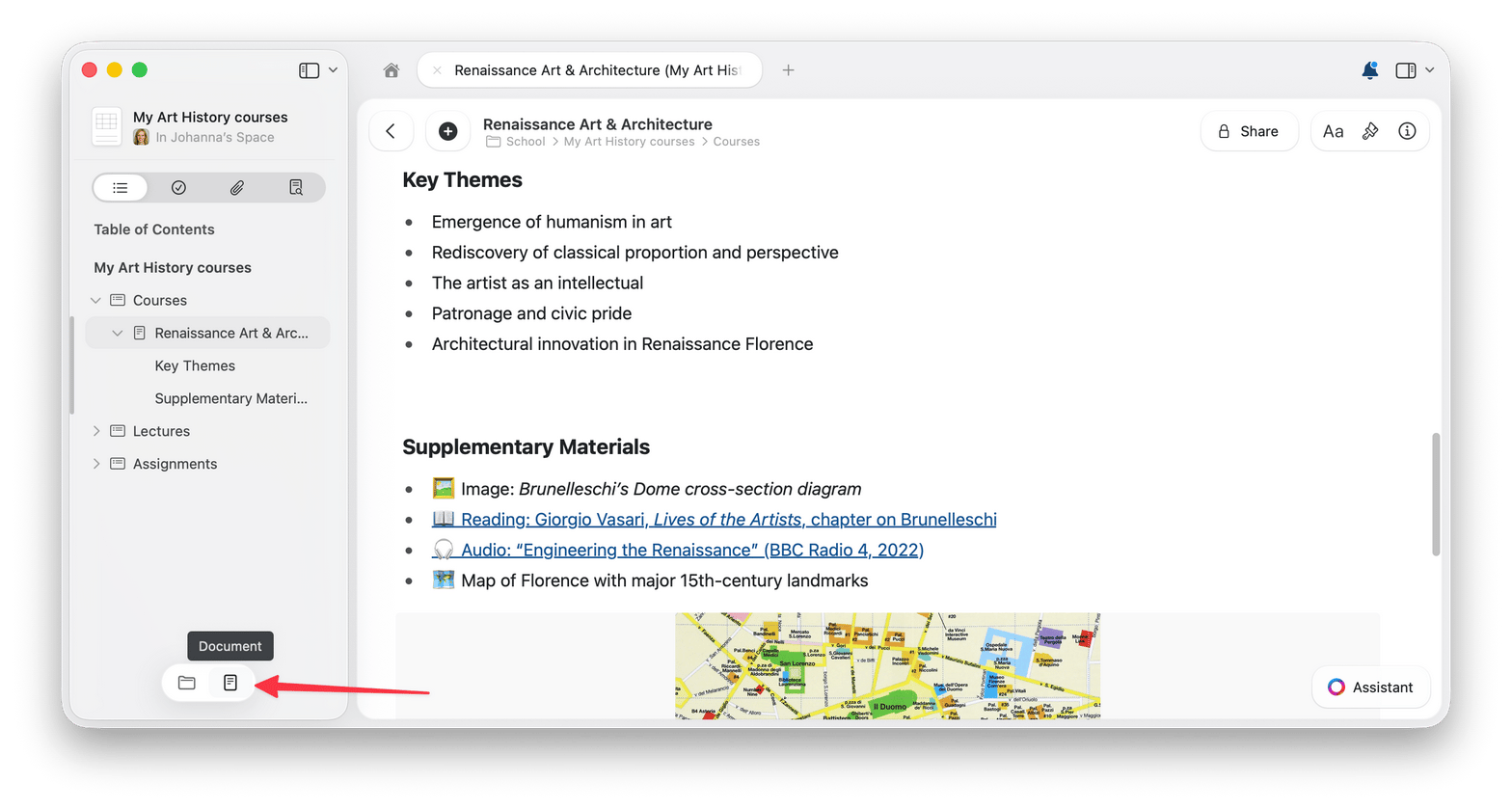 Visualização do sumário mostrando a estrutura do documento