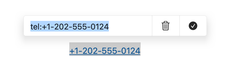 Creating a tel link on Mac