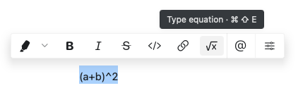 Adicionando subscritos e sobrescritos com fórmulas em linha