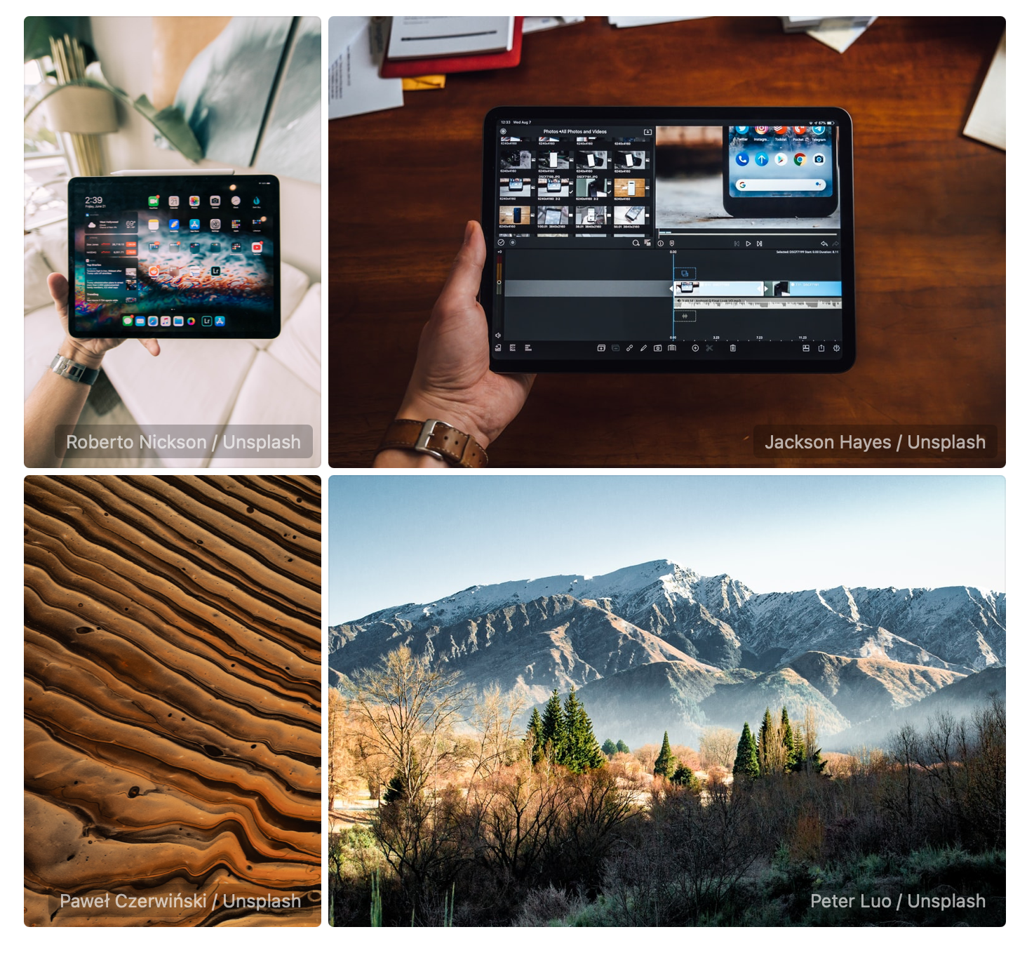 Image layout example