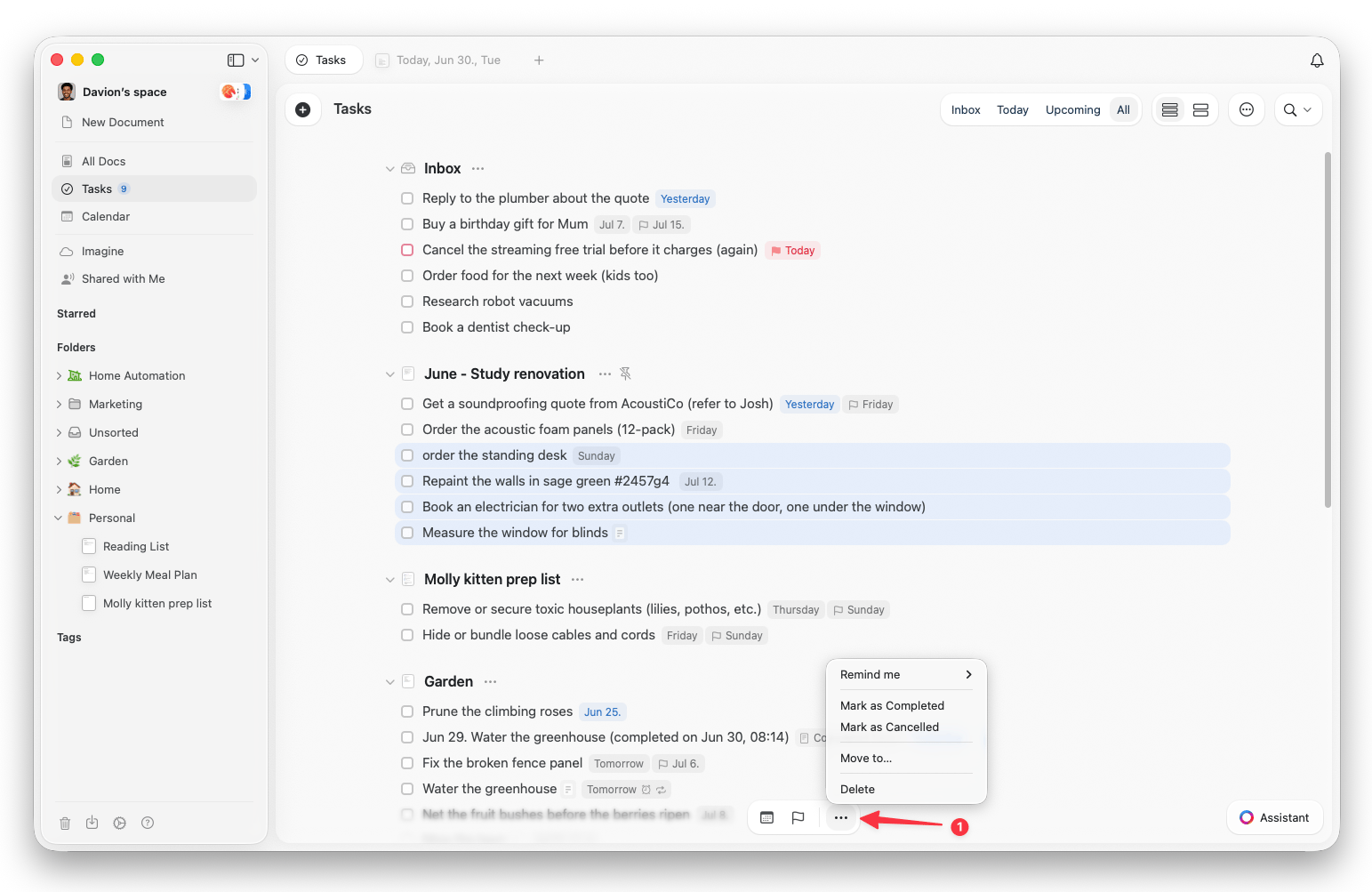 Selezione multipla con il menu Modifica su Mac