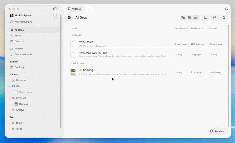 API connection management in Settings
