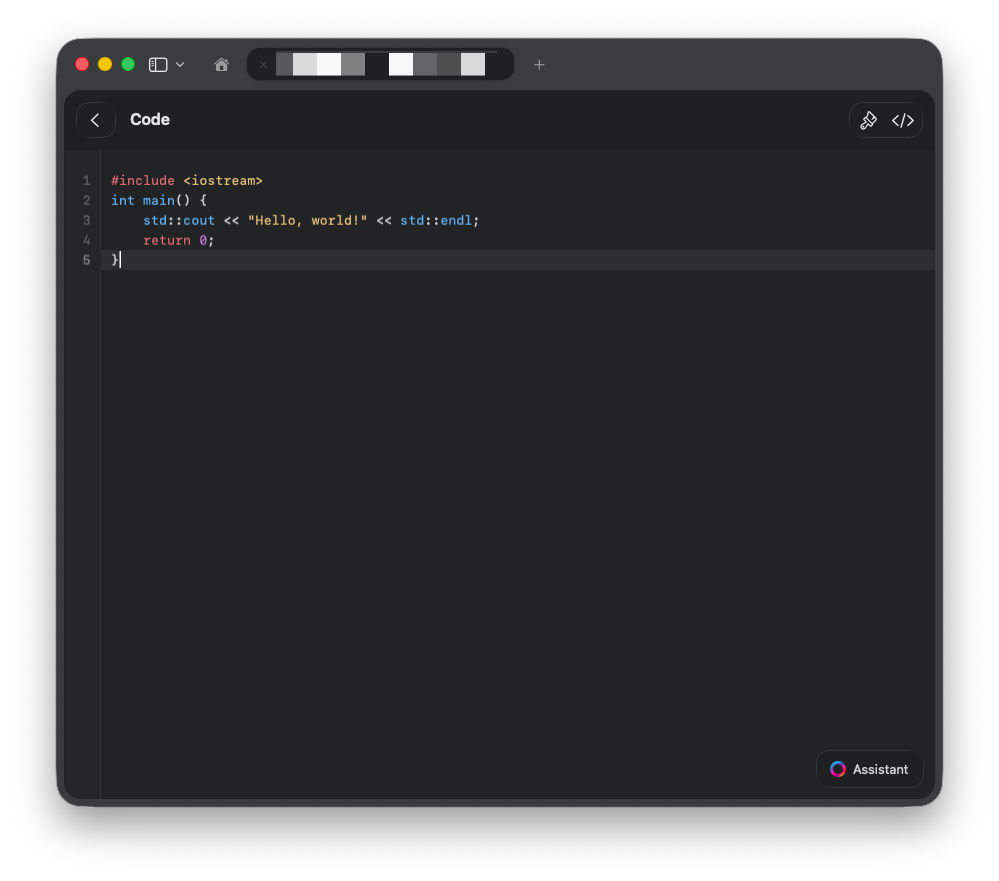 Code editor fullscreen mode