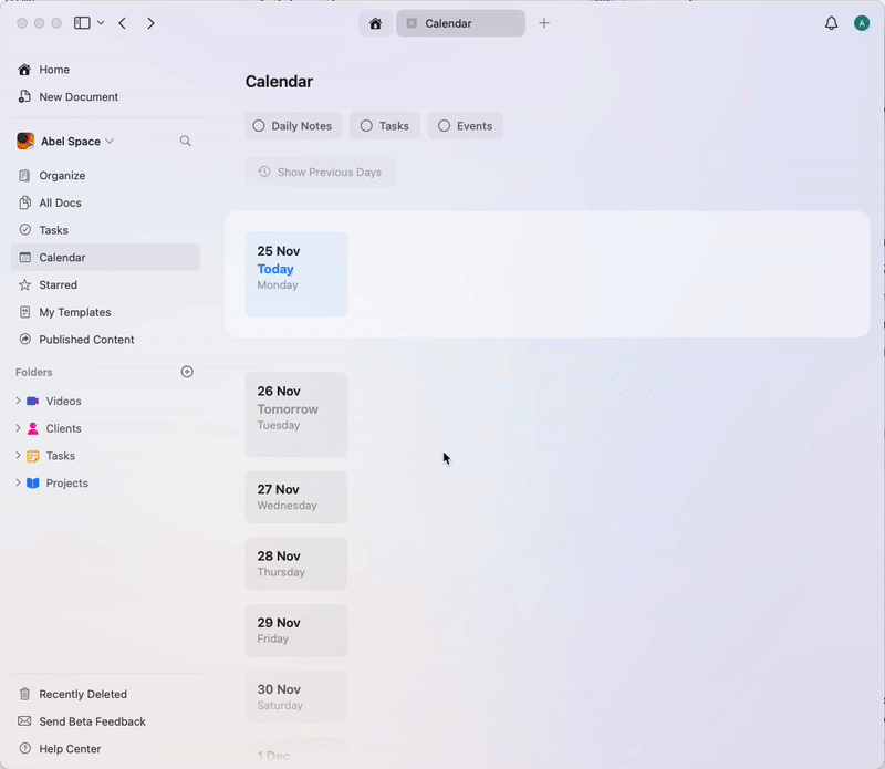 Customizing Calendar view settings