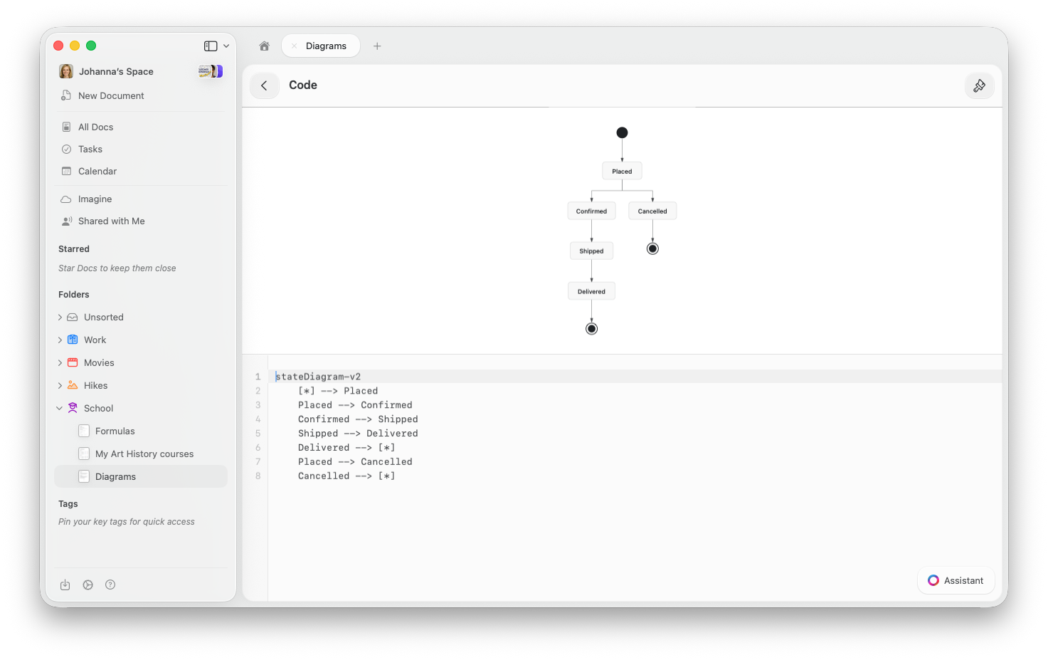 Mermaid diagram in light theme
