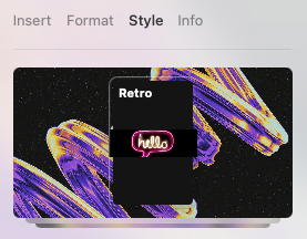 Exemplo de pré-visualização de estilo 3