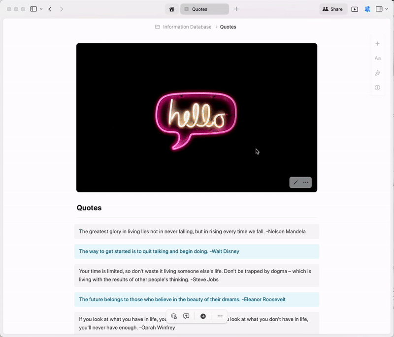 Menu Estilos na sidebar esquerda
