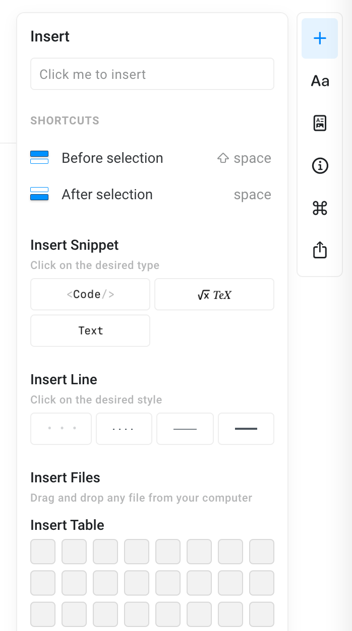 Adding a table in the web app
