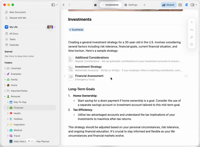 Zooming in and out of a document on macOS