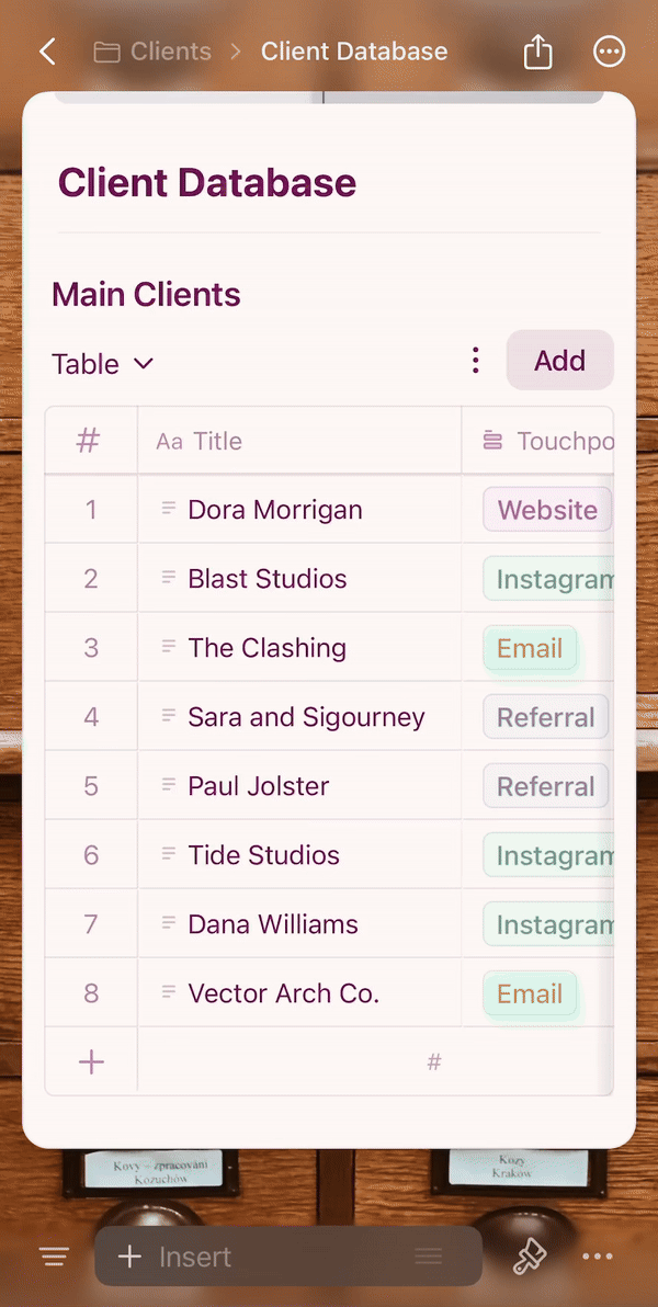Filtering collection entries on iOS