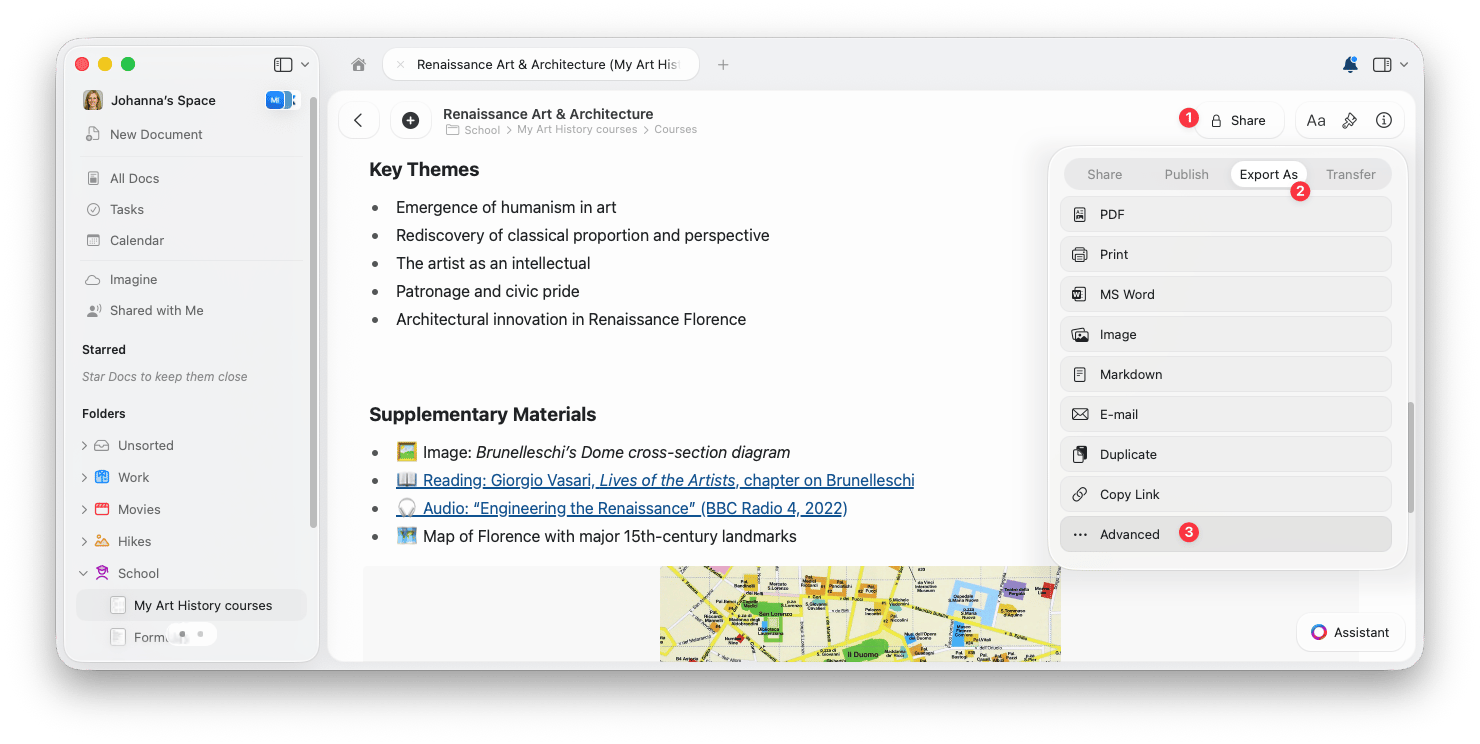 Copy Deeplink from the macOS share menu