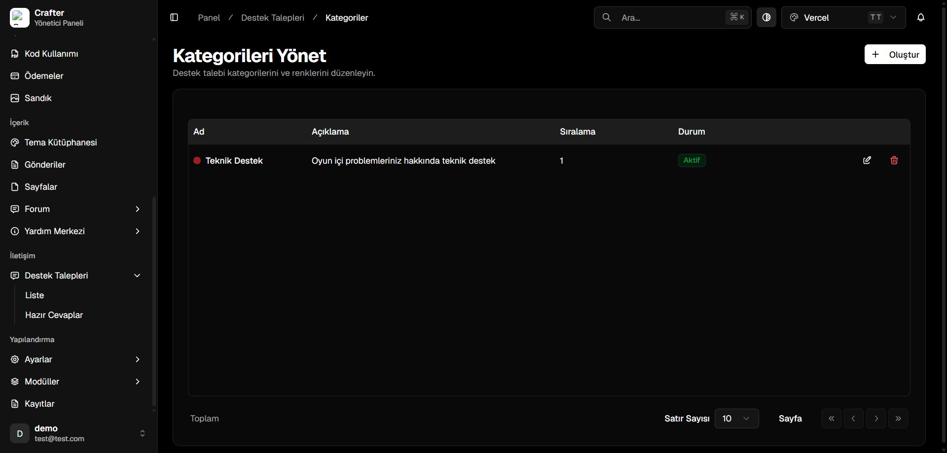 App Crafter Net Tr Tr Dashboard Tickets Categories