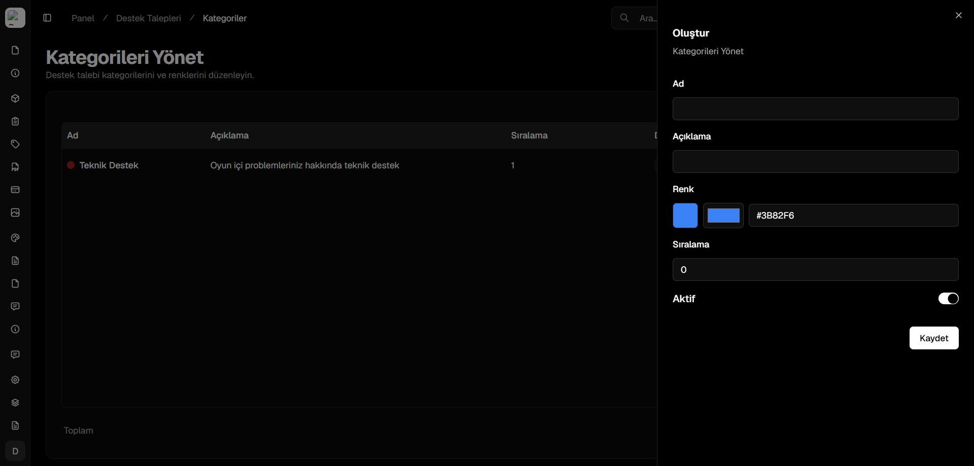 App Crafter Net Tr Tr Dashboard Tickets Categories1
