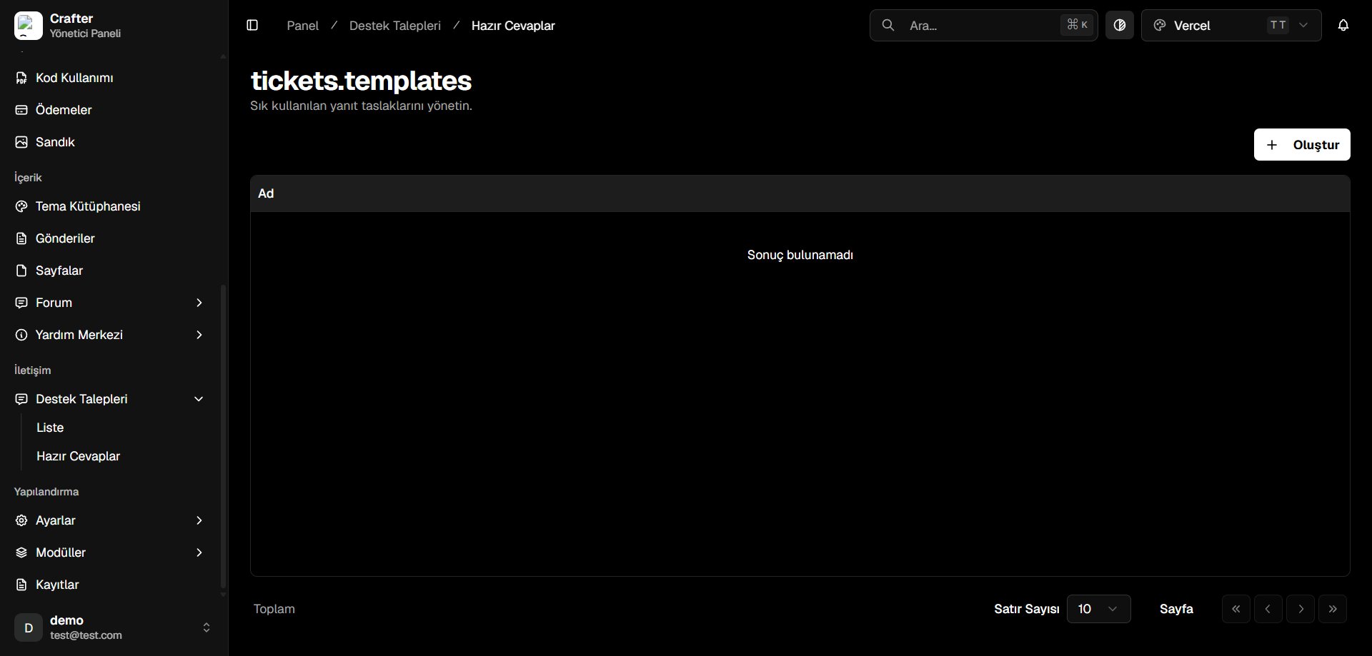 App Crafter Net Tr Tr Dashboard Tickets Templates