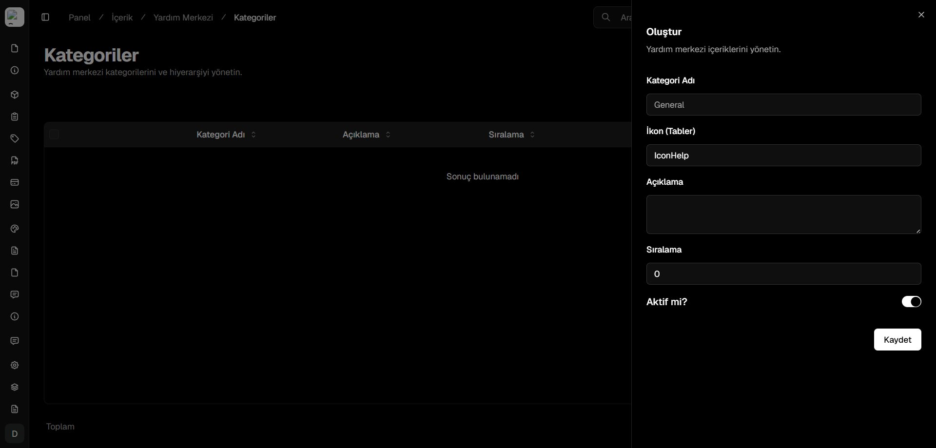 App Crafter Net Tr Tr Dashboard Content Help Center Categories1